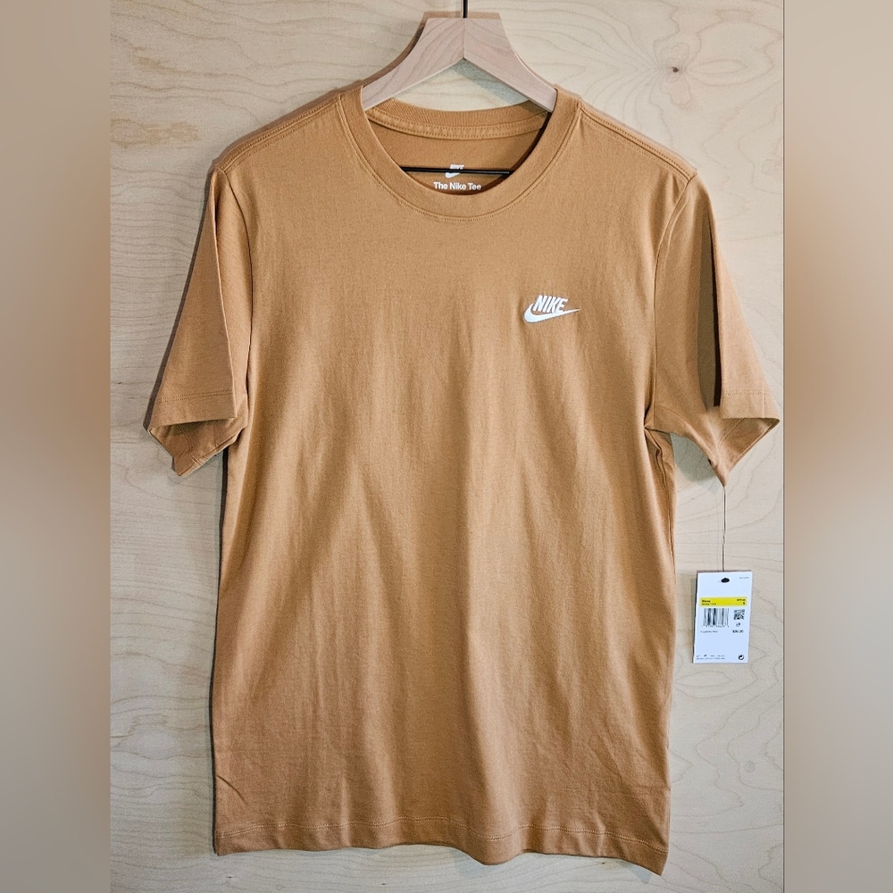 Mens Nike Tan Brown Tee Size Small